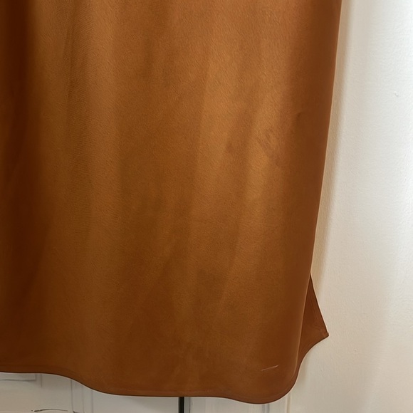 SACHIN & BABI Burnt Orange Women's Cali Satin Midi Slip Dress 10 BHLDN - Picture 5 of 10